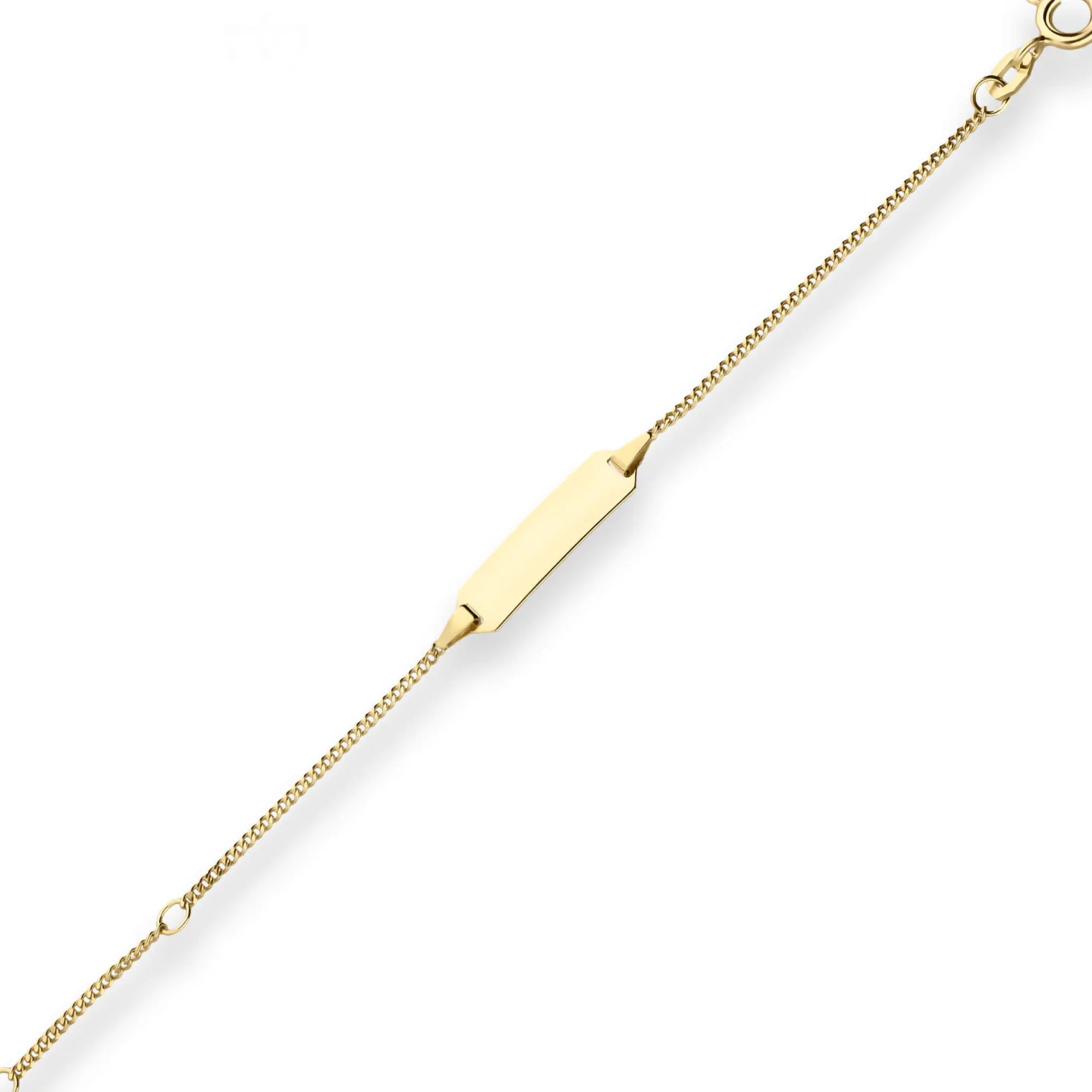 1,4mm Id-Armband Panzerkette Armschmuck aus 585 Gold Gelbgold 16cm