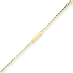 1,7mm Id-Armband Panzerkette Armschmuck aus 585 Gold Gelbgold 16cm