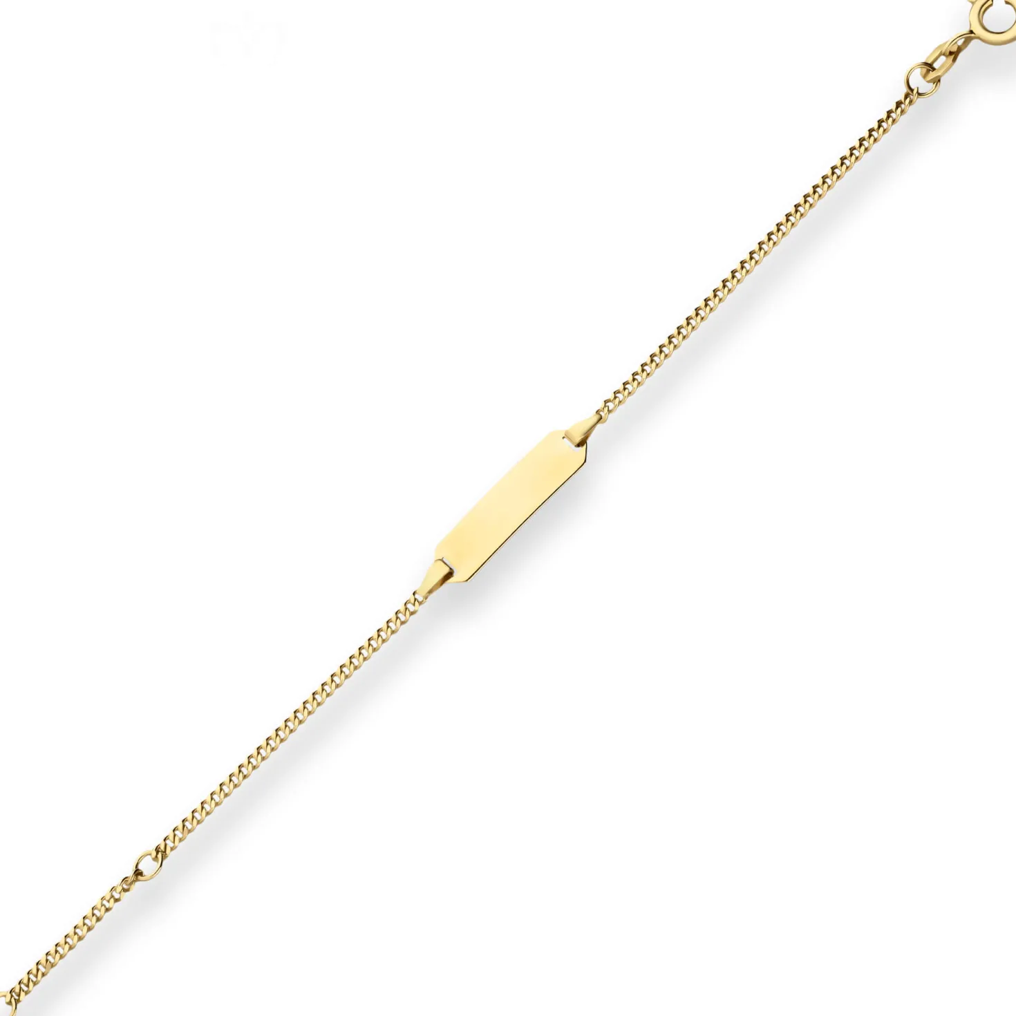 1,7mm Id-Armband Panzerkette Armschmuck aus 585 Gold Gelbgold 16cm