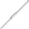 5,4mm Id-Armband Panzerkette Armschmuck aus 925 Silber rhodiniert 21cm