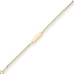 2,1mm Id-Armband Panzerkette Goldarmband Armschmuck aus 333 Gold Gelbgold 16cm
