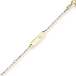 1,4mm Id-Armband Panzerkette Herz Armschmuck aus 333 Gold Gelbgold 14cm