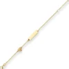1,4mm Id-Armband Panzerkette Herz mit Engel aus 585 Gold Gelbgold 14cm