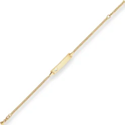 2,1mm Id-Armband Panzerkette Herz Armschmuck aus 750 Gold Gelbgold 16cm