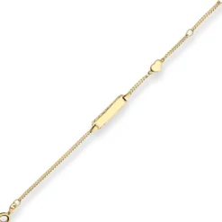 1,8mm Id-Armband Panzerkette Herz Armschmuck aus 585 Gold Gelbgold 14cm