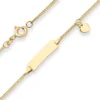 1,4mm Id-Armband Panzerkette mit Herz Armschmuck aus 585 Gold Gelbgold 14cm