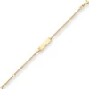 2,1mm Id-Armband Panzerkette Schildband Armschmuck aus 750 Gold Gelbgold 14cm