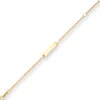 1,7mm Id-Armband Panzerkette Schildband Armschmuck aus 750 Gold Gelbgold 14cm