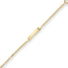 2,4mm Id-Armband Panzerkette Schildband Armschmuck aus 333 Gold Gelbgold 16cm