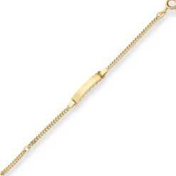 2,4mm Id-Armband Panzerkette Schildband Armschmuck aus 333 Gold Gelbgold 16cm
