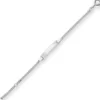 2,4mm Id-Armband Panzerkette Schildband aus 925 Silber rhodiniert 14cm