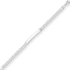 5,4mm Id-Armband Panzerkette Silberarmband Armschmuck aus 925 Silber 21cm
