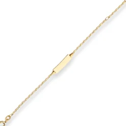 1,7mm Id-Armband S-Panzerkette Armschmuck aus 333 Gold Gelbgold 14cm