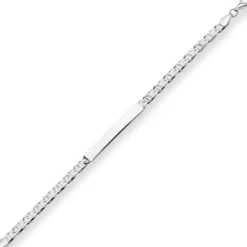 5,4mm Id-Armband Tigeraugenkette Silberarmband Armschmuck aus 925 Silber 21cm