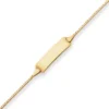 0,9mm Id-Armband Veneziakette Schildband Armschmuck aus 750 Gold Gelbgold 14cm