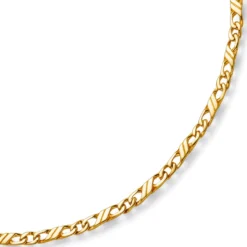 3mm Jeu-Armband Armkette Armschmuck, 585 Gold Gelbgold massiv, 19cm