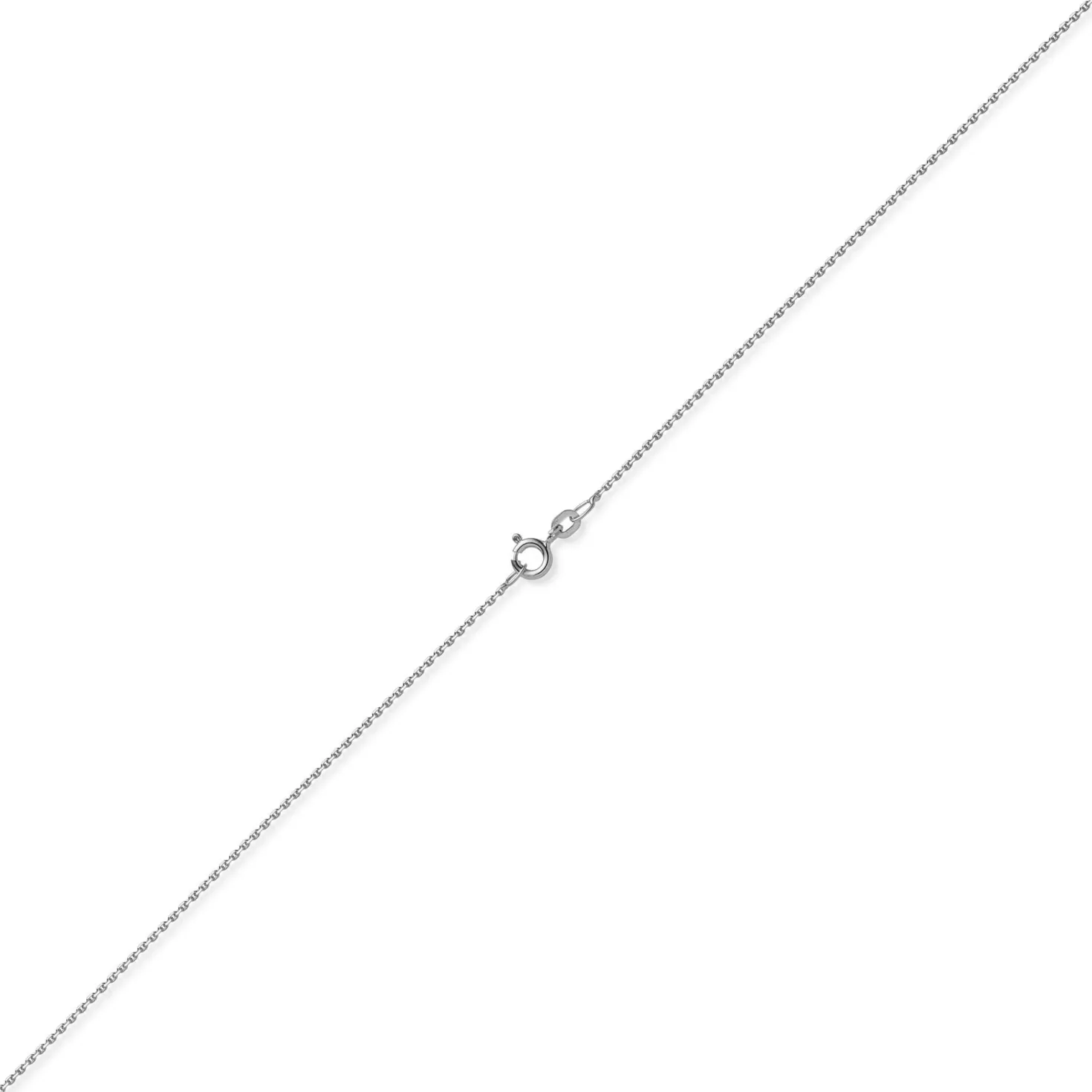 1,2mm Kette Ankerkette Collier aus 750 Gold Weißgold diamantiert 42cm