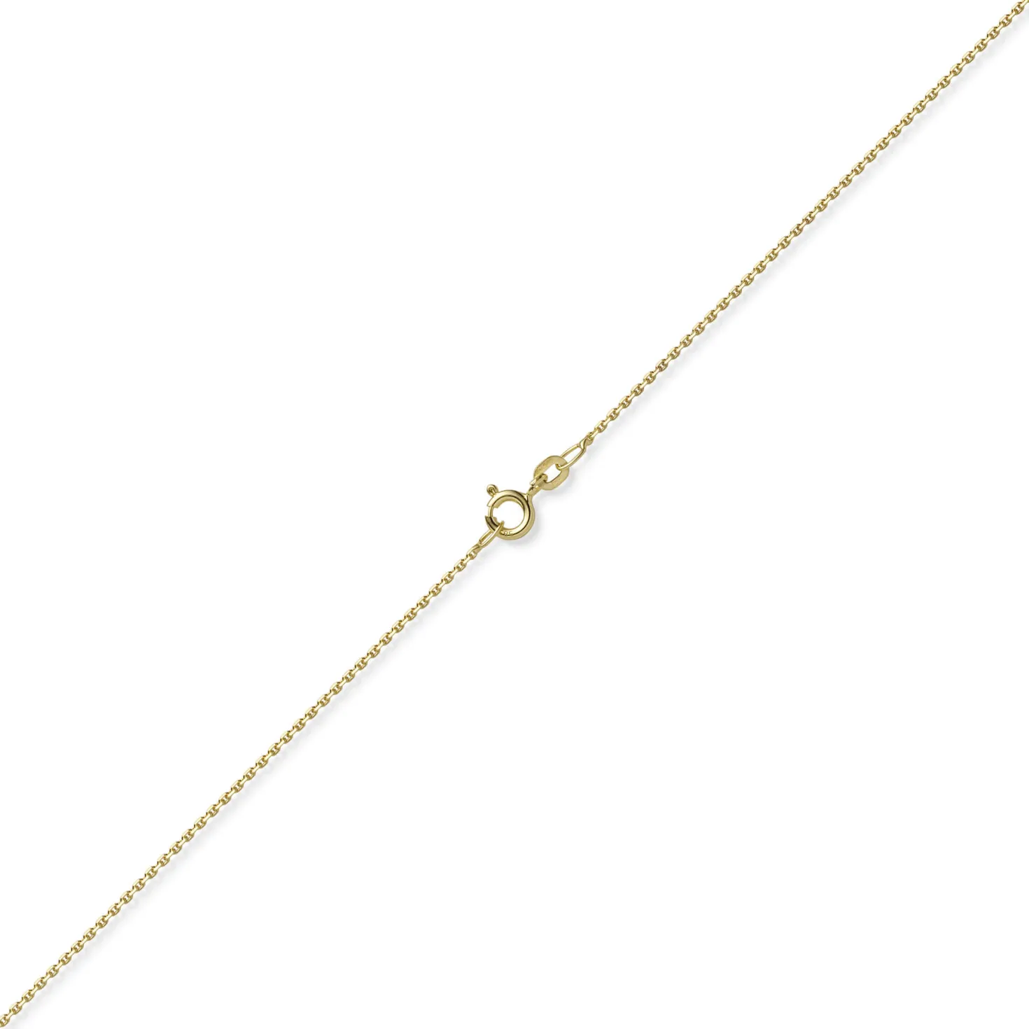 1,2mm Kette Ankerkette Collier aus 585 Gold Gelbgold diamantiert 60cm