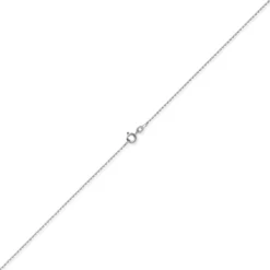 1,2mm Kette Ankerkette Collier aus 750 Gold Weißgold diamantiert 40cm