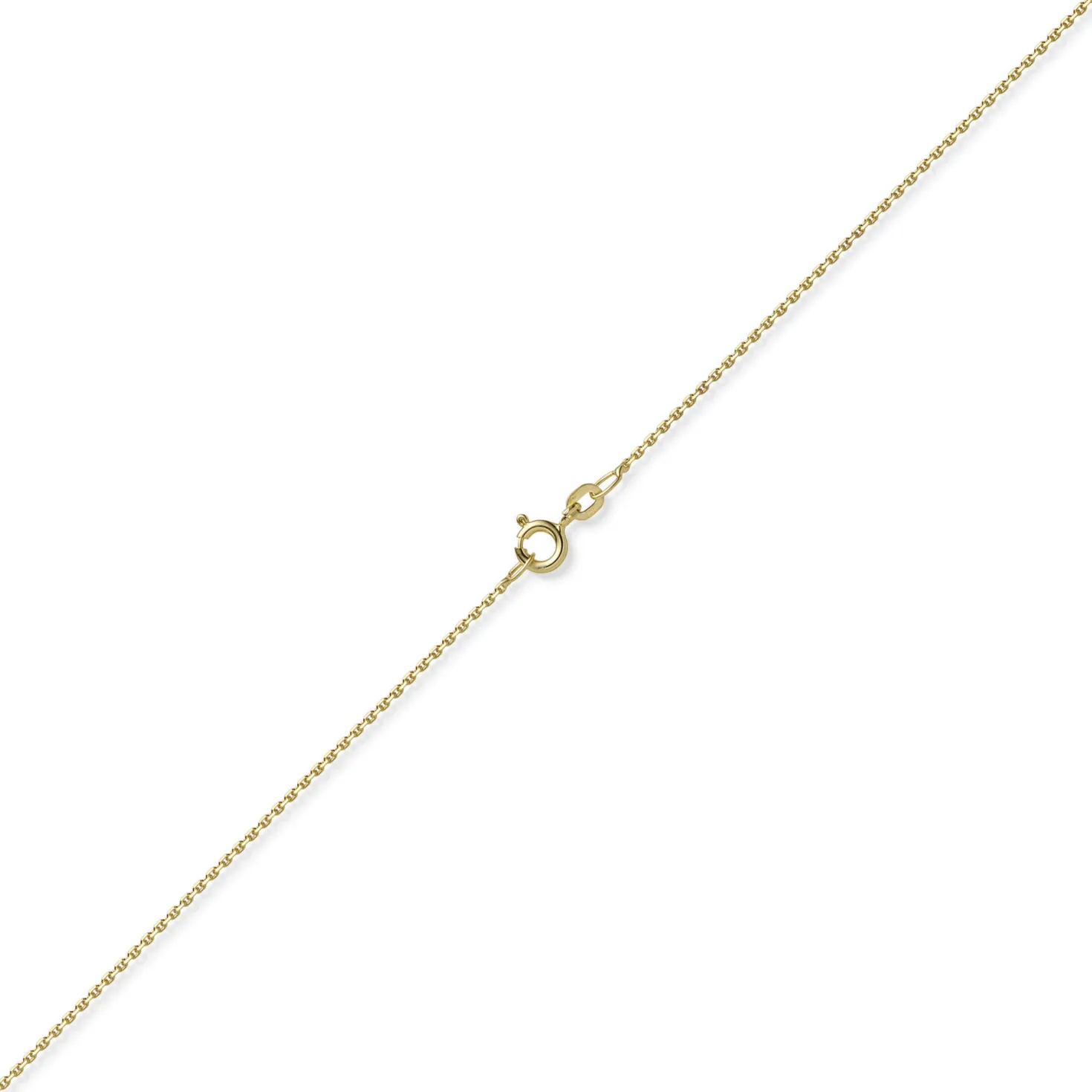 1,2mm Kette Ankerkette Collier aus 750 Gold Gelbgold diamantiert 38cm