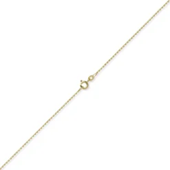 1,2mm Kette Ankerkette Collier aus 750 Gold Gelbgold diamantiert 60cm