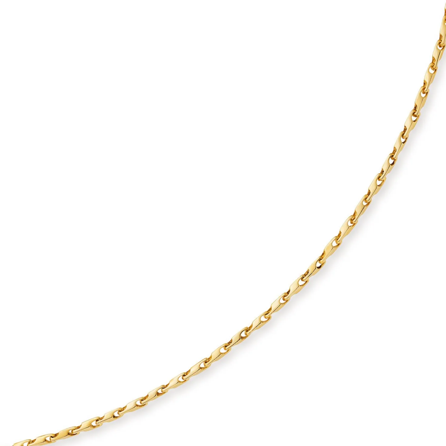 3mm Kette Collier Alainkette aus 585 Gold Gelbgold, 55cm, Unisex