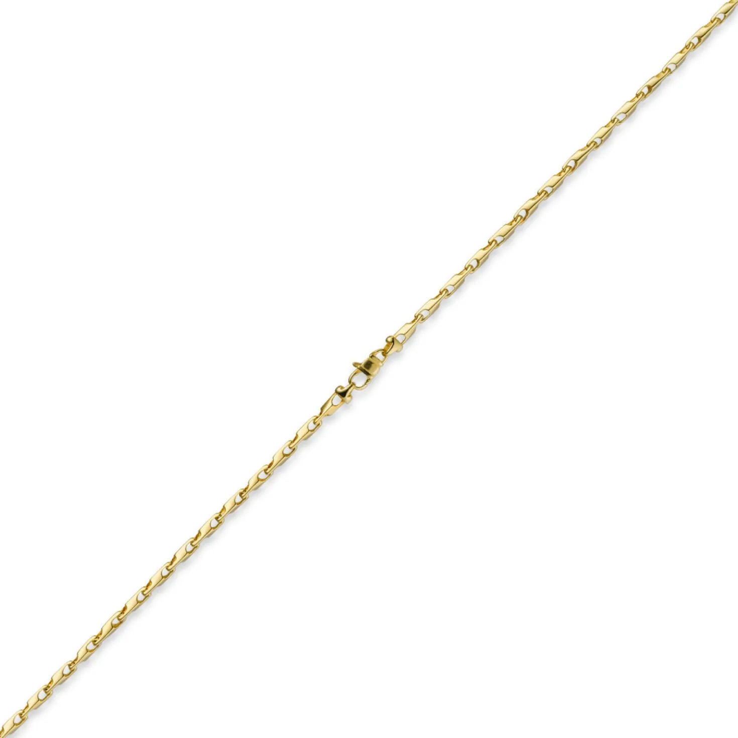 3mm Kette Collier Alainkette aus 585 Gold Gelbgold, 55cm, Unisex