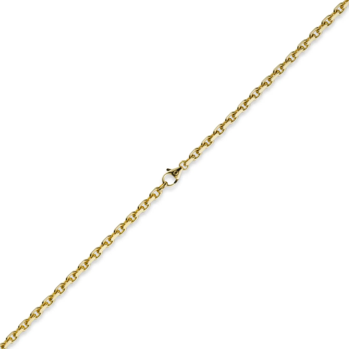 4mm Kette Collier Ankerkette aus 750 Gold Gelbgold, 60cm, Herren