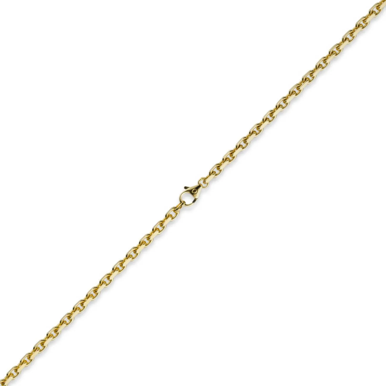 4mm Kette Collier Ankerkette aus 750 Gold Gelbgold 70cm Herren Goldkette