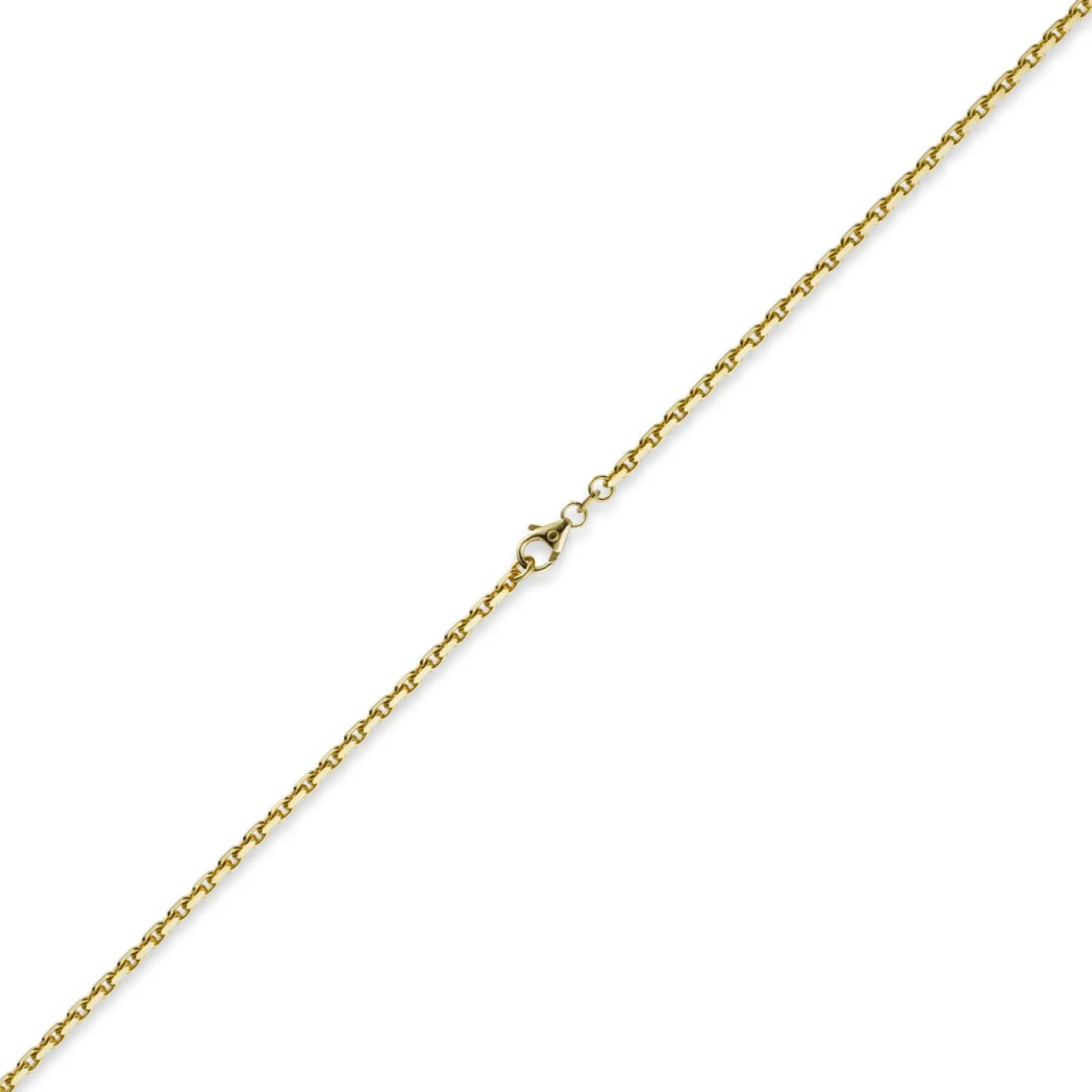 2,5mm Kette Collier Ankerkette aus 585 Gold Gelbgold, 50cm