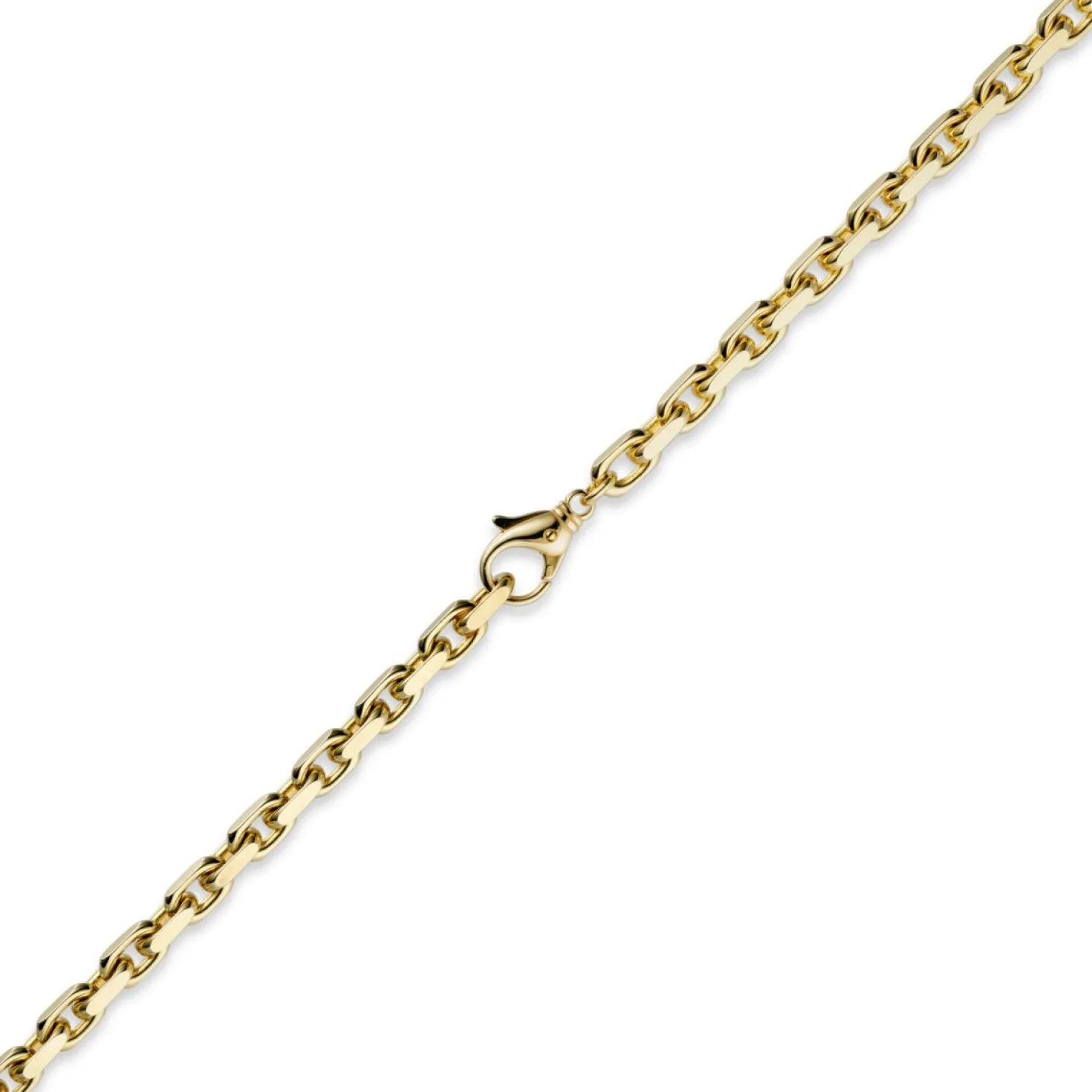 6,5mm Kette Collier Ankerkette aus 585 Gold Gelbgold, 55cm, für Herren