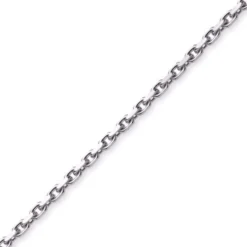 5mm Kette Collier Ankerkette aus 750 Gold Weißgold, 50cm, massiv