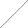 3mm Kette Collier Ankerkette aus 750 Gold Weißgold massiv, 50cm