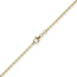 1,8mm Kette Collier Ankerkette diamantiert Halskette aus 585 Gold Gelbgold 45cm