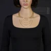 1,8mm Kette Collier Ankerkette diamantiert Halskette aus 750 Gold Gelbgold, 60cm