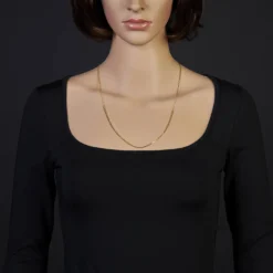 1,8mm Kette Collier Ankerkette diamantiert Halskette aus 750 Gold Gelbgold, 60cm