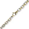 6mm Kette Collier Ankerkette 585 Gold Gelbgold & Weißgold bicolor 50cm Herren