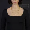 1,5mm Kette Collier Ankerkette Halskette, 585 Gold Gelbgold, 60cm