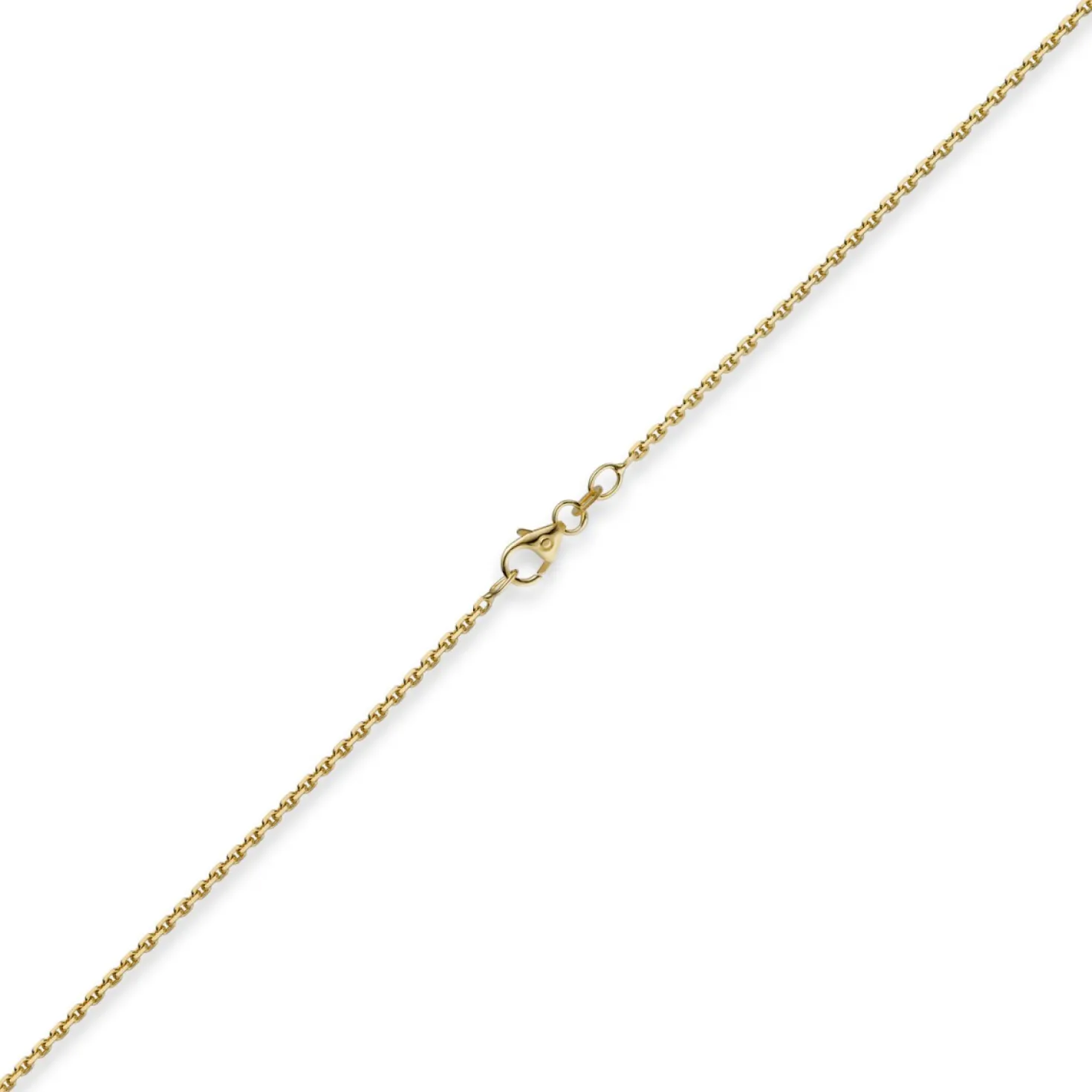 1,5mm Kette Collier Ankerkette Halskette, 585 Gold Gelbgold, 60cm