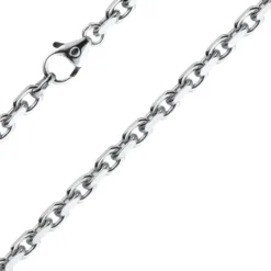4mm Kette Collier Ankerkette Halskette aus 585 Gold Weißgold massiv 55cm