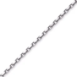 5mm Kette Collier Ankerkette Halskette, 585 Gold Weißgold, 55cm Herren
