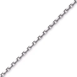 6,5mm Kette Collier Ankerkette Halskette, 750 Gold Weißgold, 70cm Herren
