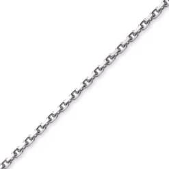6,5mm Kette Collier Ankerkette Halskette, 585 Gold Weißgold, 55cm Herren