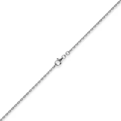 1,8mm Kette Collier Ankerkette Halskette 750 Gold Weißgold 50cm Unisex