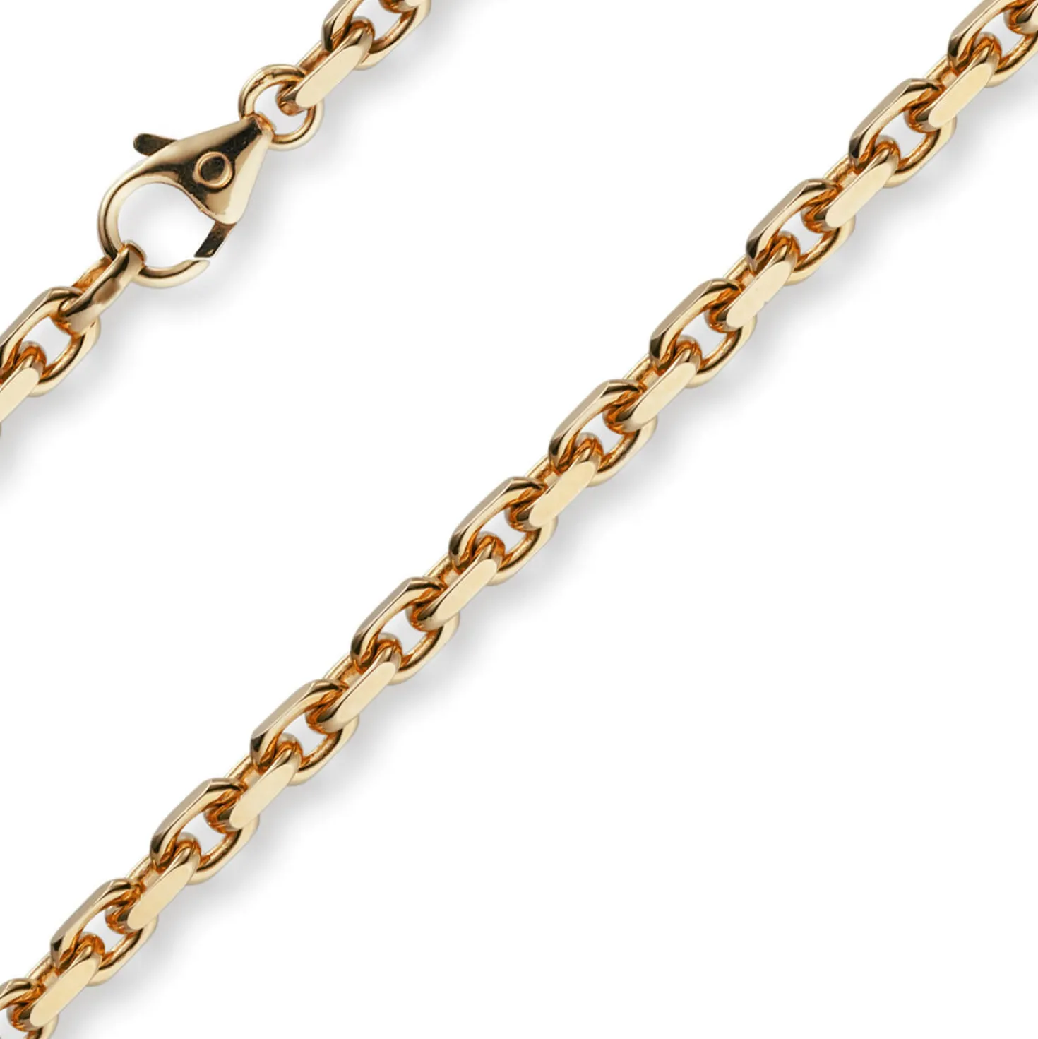 4mm Kette Collier Ankerkette Halskette aus 585 Gold Rotgold massiv 45cm