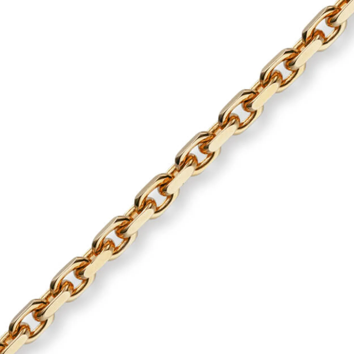 4mm Kette Collier Ankerkette Halskette aus 750 Gold Rotgold massiv 55cm