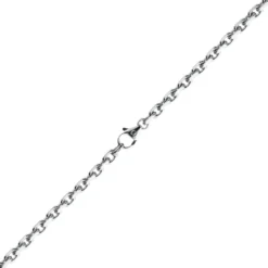 4mm Kette Collier Ankerkette Halskette aus 750 Gold Weißgold massiv 55cm