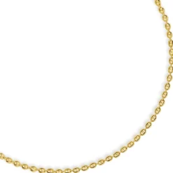 4mm Kette Collier Bohnenkette Schiffsankerkette 585 Gold Gelbgold 45cm