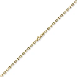 3,5mm Kette Collier Bohnenkette Schiffsankerkette 585 Gold Gelbgold 55cm Unisex