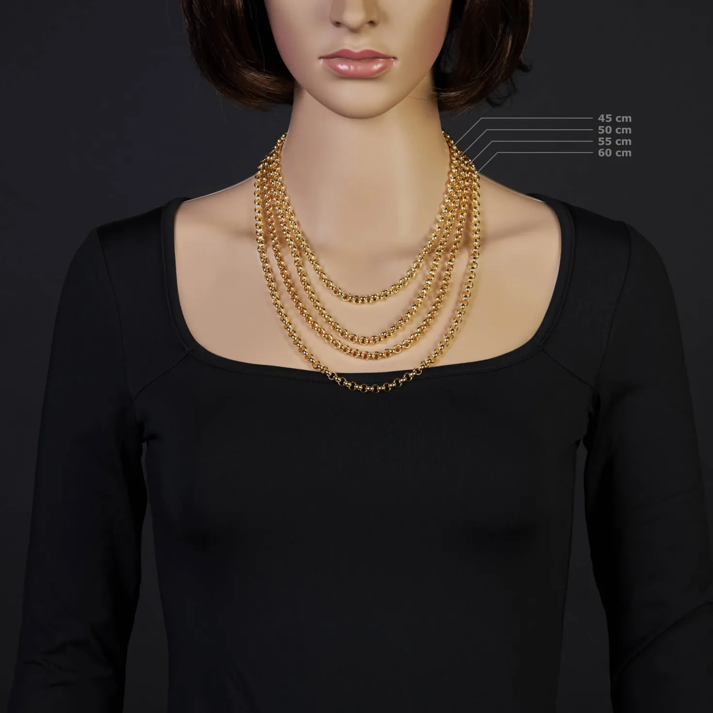 5mm Kette Collier Erbskette aus 750 Gold Gelbgold, 55cm